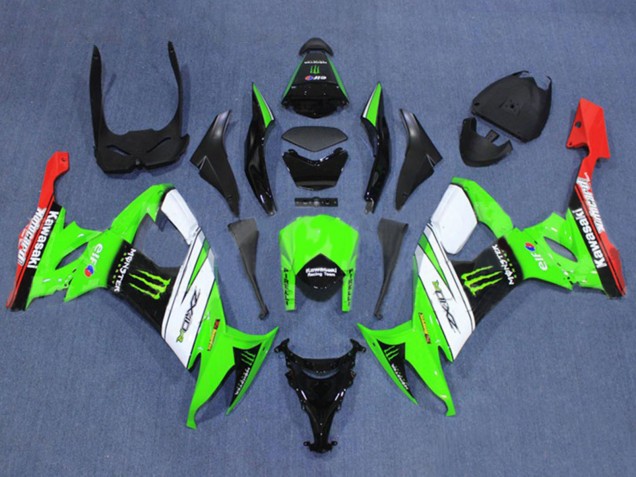 Compra Carenados Moto Kawasaki ZX10R 2008-2010 - Verde Blanco Rojo Negro Monstruo