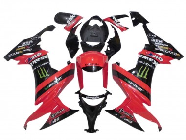 Compra Carenados Moto Kawasaki ZX10R 2008-2010 - Rojo Negro Verde Monstruo Elf 27