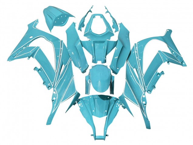 Compra Carenados Moto Kawasaki ZX10R 2008-2010 - Azul Claro Blanco Línea