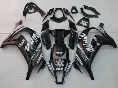 Compra Carenados Moto Kawasaki ZX10R 2011-2015 - Negro Brillante Blanco Elf Nieve Calcomanía