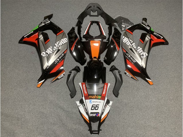 Compra Carenados Moto Kawasaki ZX10R 2011-2015 - Blanco Naranja Negro Mahi Elf 66 Superbike