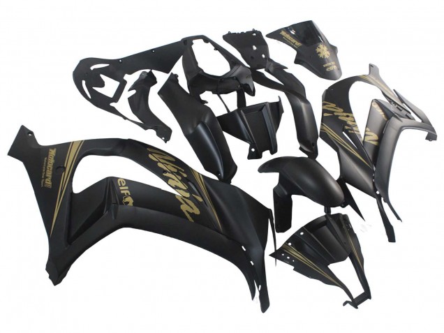 Compra Carenados Moto Kawasaki ZX10R 2011-2015 - Negro Mate Oro Nieve Elf