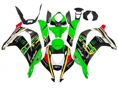 Compra Carenados Moto Kawasaki ZX10R 2016-2020 - Verde Amarillo Rojo Negro Elf Monstruo
