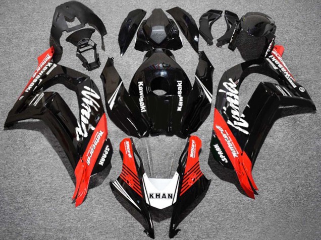 Compra Carenados Moto Kawasaki ZX10R 2016-2020 - Negro Brillante Rojo Blanco KHAN Spark