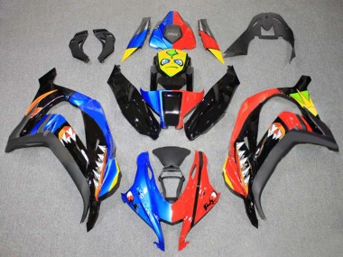 Compra Carenados Moto Kawasaki ZX10R 2016-2020 - Azul Rojo Amarillo Negro Tiburón