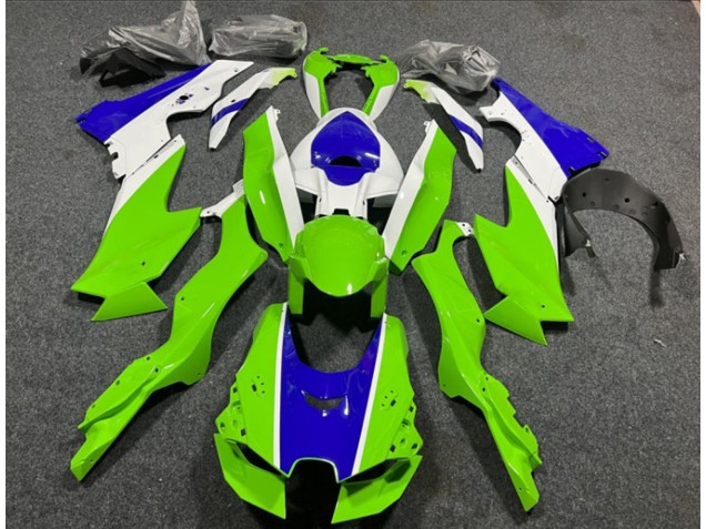 Compra Carenados Moto Kawasaki ZX10R 2021-2025 - Blanco Verde Azul