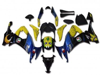 Compra Carenados Moto Kawasaki ZX10R 2008-2010 - Amarillo Negro Azul Tiburón