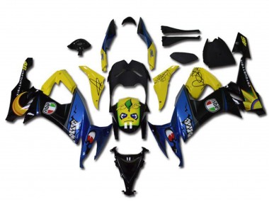 Compra Carenados Moto Kawasaki ZX10R 2008-2010 - Amarillo Negro Azul Tiburón