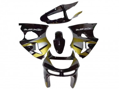 Compra Carenados Moto Kawasaki ZX6R 1998-1999 - Negro Brillante Plata Amarillo