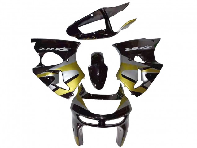 Compra Carenados Moto Kawasaki ZX6R 1998-1999 - Negro Brillante Plata Amarillo