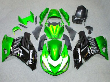 Compra Carenados Moto Kawasaki ZX14R ZZR1400 2006-2011 - Verde Blanco Negro Brillante