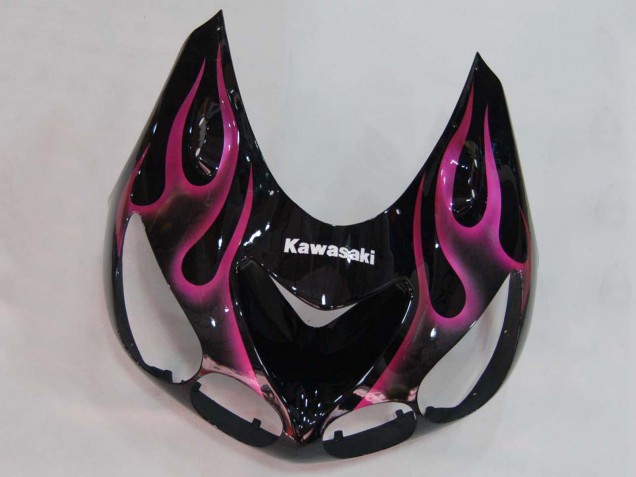 Compra Carenados Moto Kawasaki ZX14R ZZR1400 2006-2011 - Negro Brillante Rojo Rosa Llama