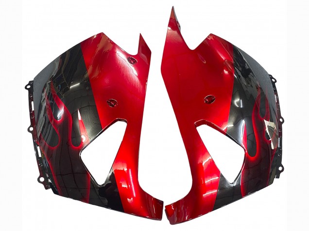 Compra Kits Carenado Moto Kawasaki ZX14R ZZR1400 2006-2011 - Negro Brillante Rojo Llama