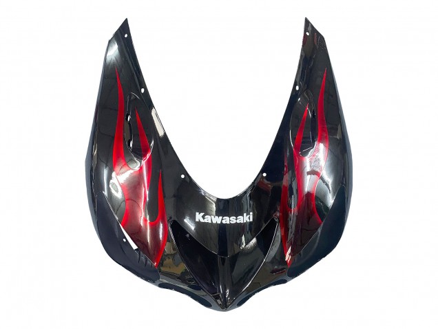 Compra Kits Carenado Moto Kawasaki ZX14R ZZR1400 2006-2011 - Negro Brillante Rojo Llama