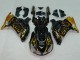 Compra Carenados Moto Kawasaki ZX14R ZZR1400 2006-2011 - Negro Brillante Oro Llama