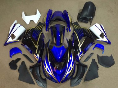 Compra Carenados Moto Kawasaki ZX14R ZZR1400 2006-2011 - Blanco Azul Oro