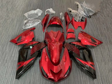 Compra Carenado Moto Kawasaki ZX14R ZZR1400 2006-2011 - Rojo Negro Brillante