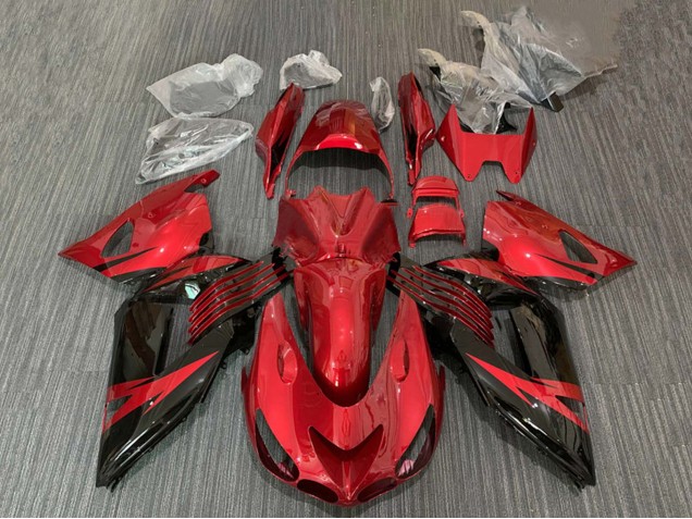 Compra Carenado Moto Kawasaki ZX14R ZZR1400 2006-2011 - Rojo Negro Brillante