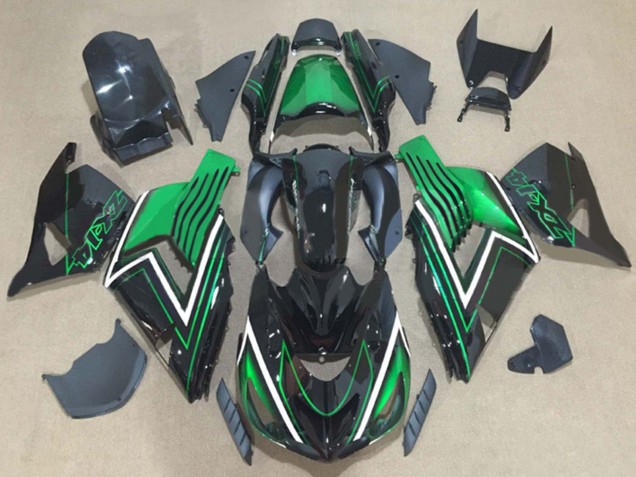 Compra Kits Carenado Moto Kawasaki ZX14R ZZR1400 2006-2011 - Verde Negro Brillante