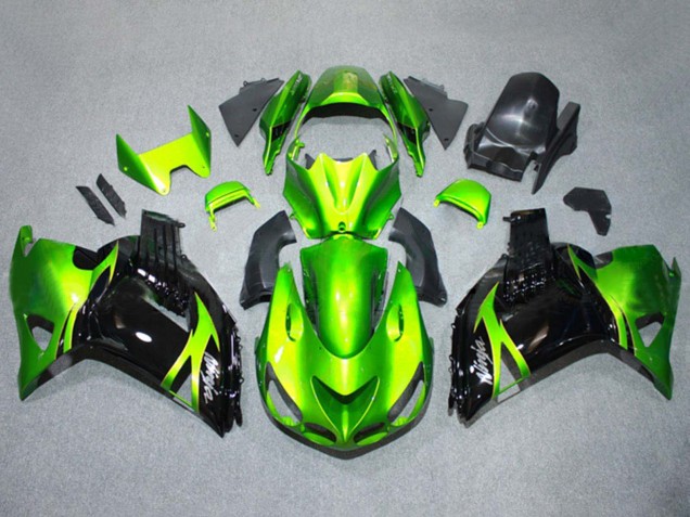 Compra Kits Carenados Moto Kawasaki ZX14R ZZR1400 2006-2011 - Verde Negro Brillante