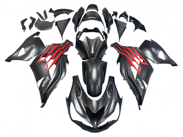 Compra Carenados Moto Kawasaki ZX14R ZZR1400 2012-2024 - Negro Mate Rojo Blanco Ninja