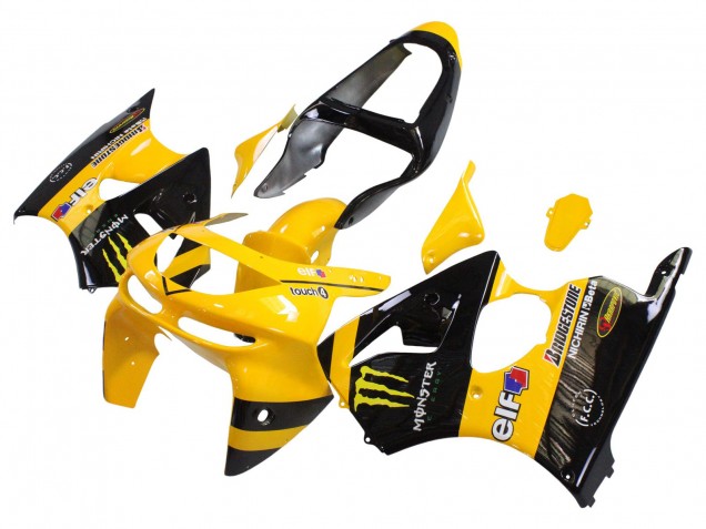 Compra Carenados Moto Kawasaki ZX6R 1998-1999 - Amarillo Negro Monstruo Elf Bridgestone