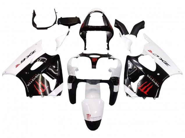 Compra Carenados Moto Kawasaki ZX6R 2000-2002 - Blanco Negro Rojo Monstruo