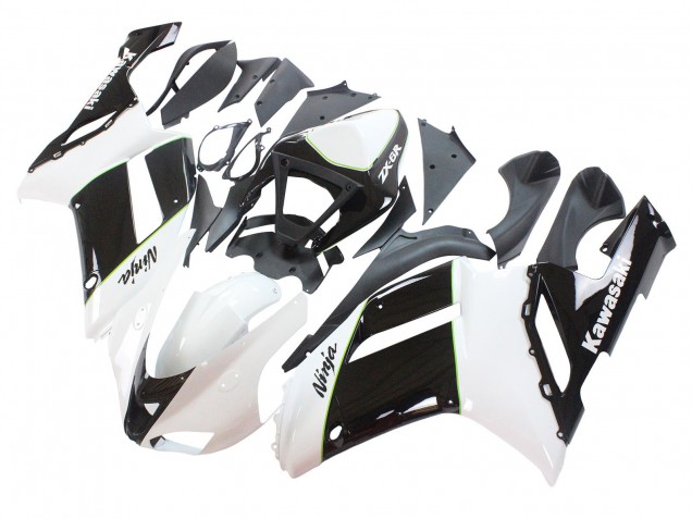 Compra Carenados Moto Kawasaki ZX6R 2007-2008 - Negro Blanco Ninja