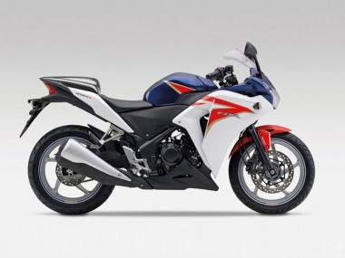 Compra Carenados Moto Honda CBR250RR 2011-2015 - Blanco Rojo Azul Oscuro Raya