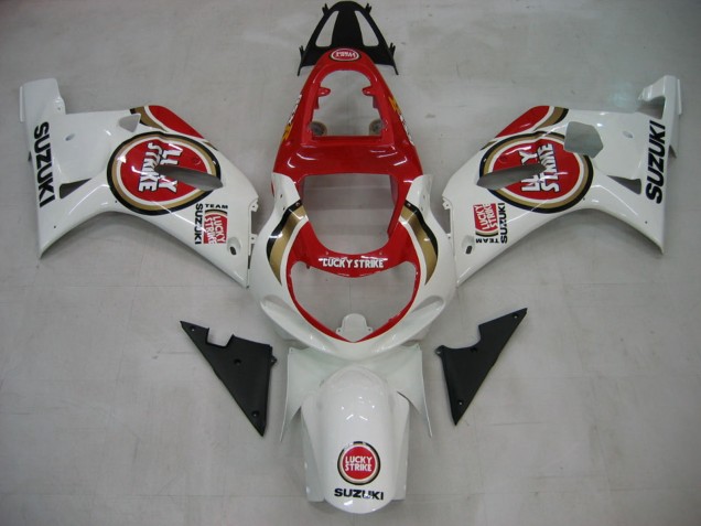 Compra Carenados Moto Suzuki GSXR1000 2000-2002 - Blanco Rojo Lucky Strike