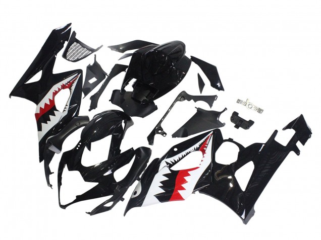 Compra Carenados Moto Suzuki GSXR 1000 2005-2006 - Negro Brillante Rojo Blanco Tiburón