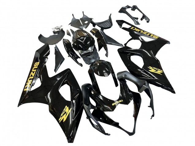 Compra Carenados Moto Suzuki GSXR 1000 2005-2006 - Negro Brillante Oro Calcomanía