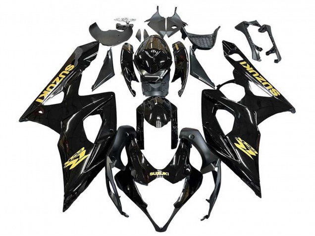 Compra Carenados Moto Suzuki GSXR 1000 2005-2006 - Negro Brillante Oro Calcomanía