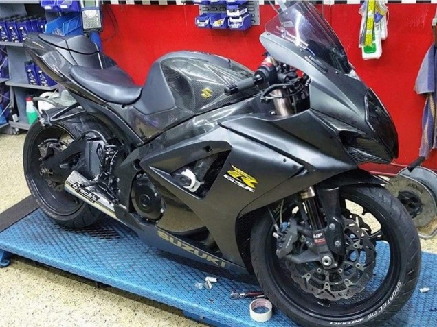 Compra Carenados Moto Suzuki GSXR 1000 2007-2008 - Negro Mate Oro Calcomanía