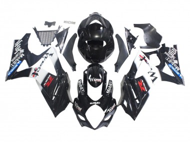 Compra Carenados Moto Suzuki GSXR 1000 2007-2008 - Negro Brillante Blanco West
