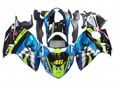 Compra Carenados Moto Suzuki GSXR 1300 Hayabusa 2008-2020 - Azul Verde Negro Tiburón 46