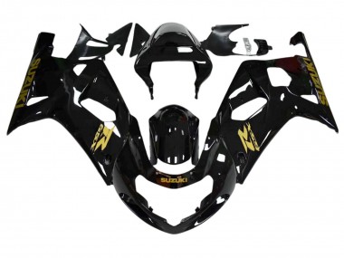 Compra Carenados Moto Suzuki GSXR 600 / GSXR 750 2001-2003 - Negro Brillante Oro Calcomanía
