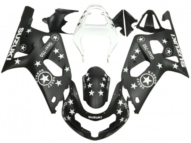 Compra Carenados Moto Suzuki GSXR 600 / GSXR 750 2001-2003 - Negro Brillante Blanco Estrella