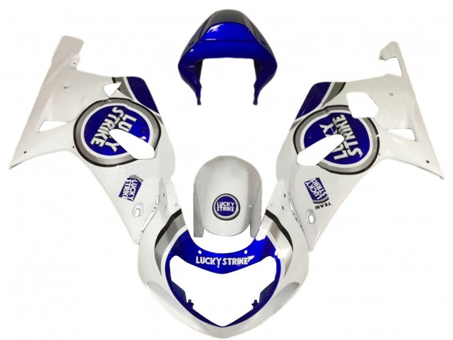 Compra Carenados Moto Suzuki GSXR 600 / GSXR 750 2001-2003 - Blanco Azul Lucky Strike