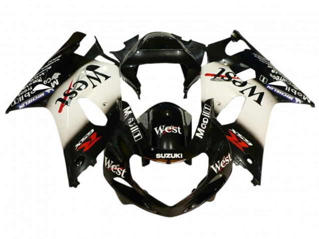 Compra Carenados Moto Suzuki GSXR 600 / GSXR 750 2001-2003 - Negro Brillante Blanco West Rojo