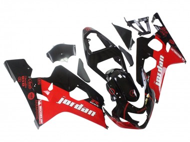 Compra Carenados Moto Suzuki GSXR 600 / GSXR 750 2004-2005 - Negro Brillante Rojo Jordan Michelin