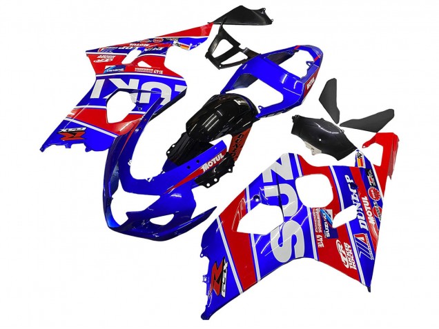 Compra Carenados Moto Suzuki GSXR 600 / GSXR 750 2004-2005 - Azul Rojo Negro Motul Dunlop