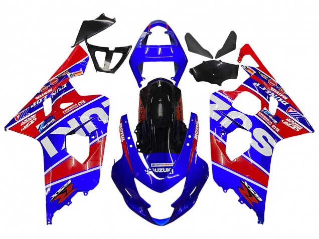 Compra Carenados Moto Suzuki GSXR 600 / GSXR 750 2004-2005 - Azul Rojo Negro Motul Dunlop