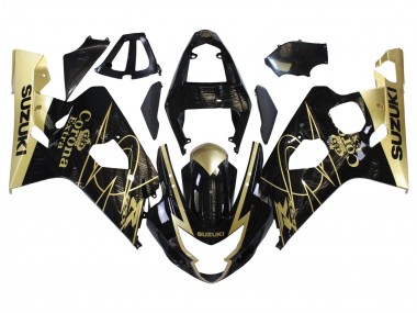 Compra Carenados Moto Suzuki GSXR 600 / GSXR 750 2004-2005 - Negro Brillante Oro Corona