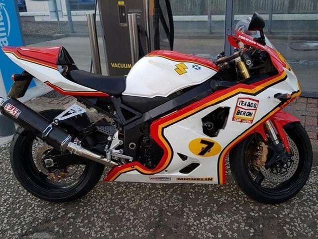 Compra Carenados Moto Suzuki GSXR 600 / GSXR 750 2004-2005 - Blanco Rojo Amarillo Michelin Texaon Heron 7