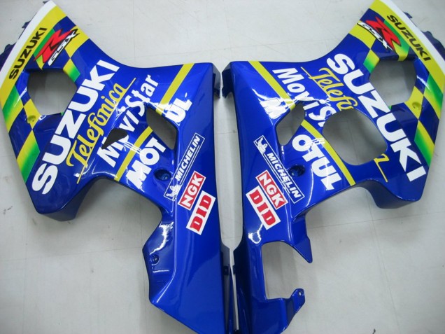 Compra Carenados Moto Suzuki GSXR 600 / GSXR 750 2004-2005 - Azul Blanco Amarillo Verde Telefumica Motul MoviStar
