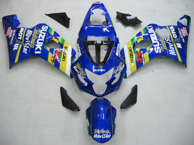 Compra Carenados Moto Suzuki GSXR 600 / GSXR 750 2004-2005 - Azul Blanco Amarillo Verde Telefumica Motul MoviStar