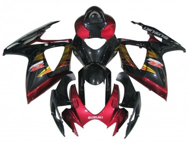 Compra Carenado Moto Suzuki GSXR 600 / GSXR 750 2006-2007 - Negro Brillante Rojo Oro