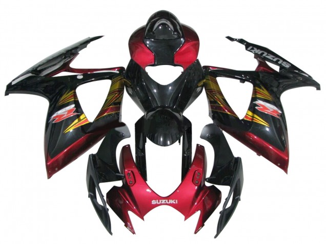 Compra Carenado Moto Suzuki GSXR 600 / GSXR 750 2006-2007 - Negro Brillante Rojo Oro