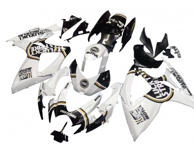 Compra Carenados Moto Suzuki GSXR 600 / GSXR 750 2006-2007 - Blanco Negro Lucky Strike Motul